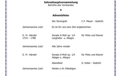 Jahreshauptversammlung und Adventsfeier beim RV Stuttgart